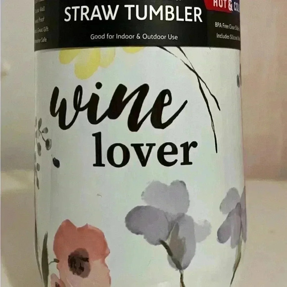 Wine Lovers- Thirstystone 16oz stainless steel tumbler with lid and straw - Picture 7 of 16